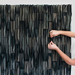 Современное Объемное Панно на стену Horizontal rhythmic waves варинант исполнения - 2 | Loft Concept в Грозном