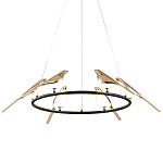 Подвесной светильник с декором в виде птиц Birds Ring Hanging Lamp варинант исполнения - 1 | Loft Concept в Грозном