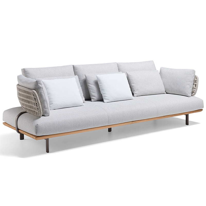 Дизайнерский модульный уличный диван SWAY Modular Sofa Древесина Серый Дизайнерский модульный уличный диван SWAY Modular Sofa Древесина Серый в Грозном | Loft Concept