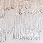 Люстра подвесная прямоугольная из рифленого стекла Fluted Glass Chandelier варинант исполнения - 1 | Loft Concept в Грозном