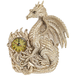 Часы в виде дракона Light Gold Dragon Clock варинант исполнения - 1 | Loft Concept в Грозном