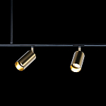 Люстра линейная с 5-ю цилиндрическими плафонами цвета латунь TRIBES CHANDELIER варинант исполнения - 5 | Loft Concept в Грозном