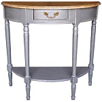Полукруглая консоль в стиле прованс серая Margery Provence Grey Console варинант исполнения - 1 | Loft Concept в Грозном