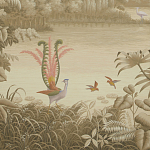 Обои ручная роспись Le Brésil Amarelo Sepia варинант исполнения - 3 | Loft Concept в Грозном