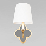 Бра с белым текстильным абажуром и фигурным основанием с зеркальной вставкой Vitorino варинант исполнения - 5 | Loft Concept в Грозном