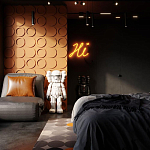 Гипсовая 3D панель с принтографией PM-105 варинант исполнения - 1 | Loft Concept в Грозном