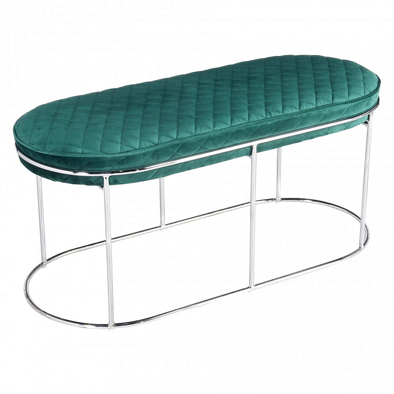 Банкетка Bench Emerald Серебряный Изумрудный Банкетка Bench Emerald Серебряный Изумрудный в Грозном | Loft Concept