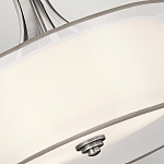 Люстра подвесная с двойным круглым плафоном из органзы и матового стекла Kichler варинант исполнения - 3 | Loft Concept в Грозном