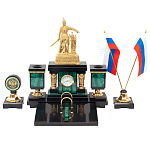 Настольный письменный набор из малахита и долерита Leader Organizer варинант исполнения - 1 | Loft Concept в Грозном