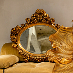 Зеркало настенное золотое с ажурным резным орнаментом Classic Ornament Mirror варинант исполнения - 3 | Loft Concept в Грозном