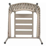 Стул серо-бежевый с декоративным плетением на спинке и подлокотниках Chair Weave варинант исполнения - 7 | Loft Concept в Грозном