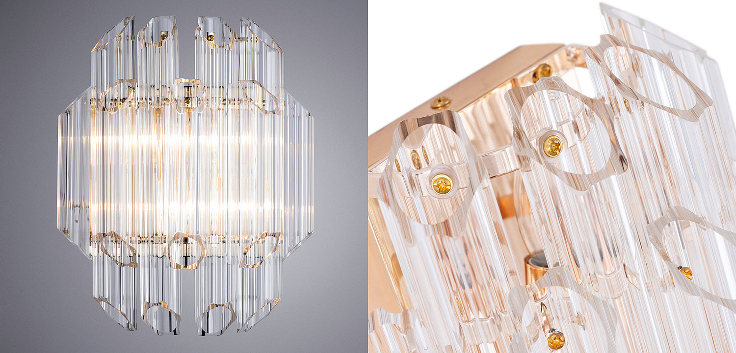Бра Hexagon Tube Light Crystal wall lamp Бра Hexagon Tube Light Crystal wall lamp - Loft-Concept в Грозном
