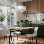 Люстра круглая с подвесными прямоугольными пластинами из стекла Glacier Panels варинант исполнения - 11 | Loft Concept в Грозном