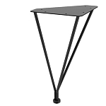 Стол журнальный c коричневой круглой столешницей на четырех черных ножках Charm Coffee Table варинант исполнения - 3 | Loft Concept в Грозном