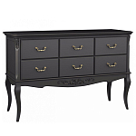 Консоль черная из массива бука с ящиками в стиле прованс Black Provence варинант исполнения - 1 | Loft Concept в Грозном