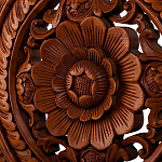 Панно из дерева круглое Flower Panel With Trees варинант исполнения - 2 | Loft Concept в Грозном