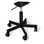 Стул с мягкой бирюзовой обивкой из велюра и подъемно-поворотным механизмом на черных колесиках Harper Turquoise варинант исполнения - 3 | Loft Concept в Грозном