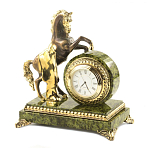 Часы настольные бронзовые с декором в виде коня Horse Stone Clock варинант исполнения - 4 | Loft Concept в Грозном