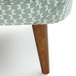 Кресло светло-бирюзовое с принтом Pauley Light Turquoise Armchair варинант исполнения - 4 | Loft Concept в Грозном