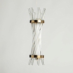 Подвесной светильник с цилиндрическим плафоном из прозрачных стеклянных трубок Nembus варинант исполнения - 5 | Loft Concept в Грозном