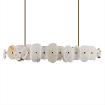 Подвесной светильник с фигурными элементами из белого алебастра Cryptocrystalline Stone варинант исполнения - 7 | Loft Concept в Грозном