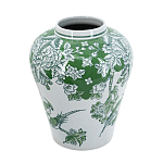 Ваза с зелеными цветочными и птичьими мотивами Vase Inspired by Nature варинант исполнения - 2 | Loft Concept в Грозном