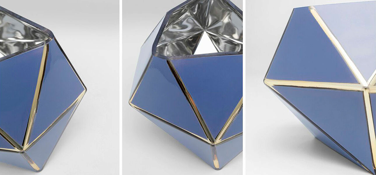 Ваза голубая Geometric projection - Loft-Concept в Грозном