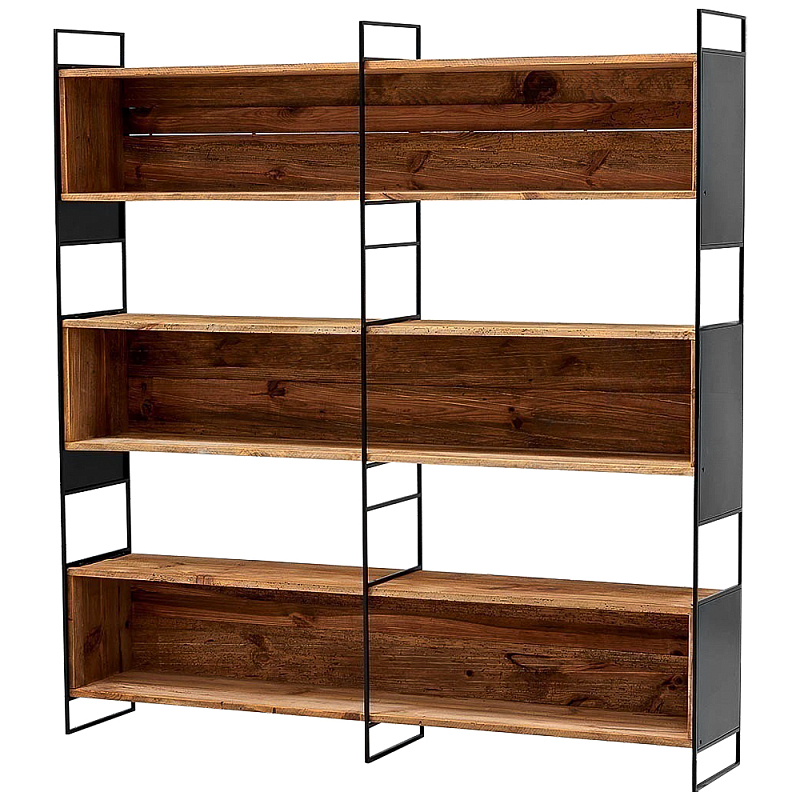 Стеллаж Coste Industrial Oak Rack Черный Древесина Стеллаж Coste Industrial Oak Rack Черный Древесина в Грозном | Loft Concept