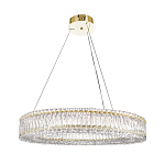 Люстра подвесная круглая из прозрачного хрусталя с золотым корпусом Selfsufficient варинант исполнения - 7 | Loft Concept в Грозном