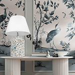 Настольная лампа цилиндрическая с цветочной росписью Lamp Flower Painting варинант исполнения - 6 | Loft Concept в Грозном