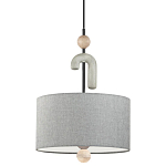 Люстра с серым тканевым плафоном Flourish варинант исполнения - 1 | Loft Concept в Грозном