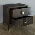 Тумба прикроватная с двумя ящиками Elsa Dreams Walnut варинант исполнения - 2 | Loft Concept в Грозном