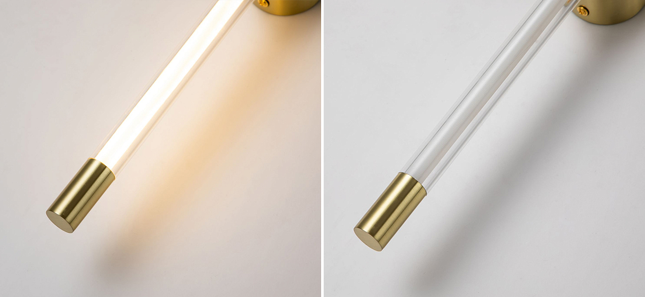 Бра Trumpet tube Double Золотое 60 см Бра Trumpet tube Double Золотое 60 см - Loft-Concept в Грозном