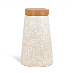 Керамический столик с деревянной столешницей "Пешка" варинант исполнения - 6 | Loft Concept в Грозном