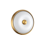 Бра круглое с матовым стеклянным плафоном и металлической окантовкой Soft Halo варинант исполнения - 3 | Loft Concept в Грозном