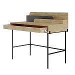 Стол письменный с выдвижным ящиком цвета древесины LEILA WORKING TABLE OAK ANTHRACITE варинант исполнения - 1 | Loft Concept в Грозном