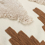 Чехол на подушку с вышивкой в виде геометрических узоров Beige Calista Square варинант исполнения - 2 | Loft Concept в Грозном
