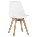 Стул с основой из пластика и мягким сиденьем Arvika White варинант исполнения - 1 | Loft Concept в Грозном