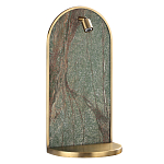 Настенный светильник зеленого цвета с бронзовой рамкой овальной формы с полкой Herbarium  варинант исполнения - 1 | Loft Concept в Грозном