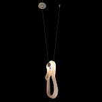 Подвесной светильник белого цвета с изогнутым плафоном Flow Loop варинант исполнения - 3 | Loft Concept в Грозном