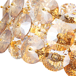 Люстра круглая золотого цвета с круглыми хрустальным элементами Solyria варинант исполнения - 7 | Loft Concept в Грозном