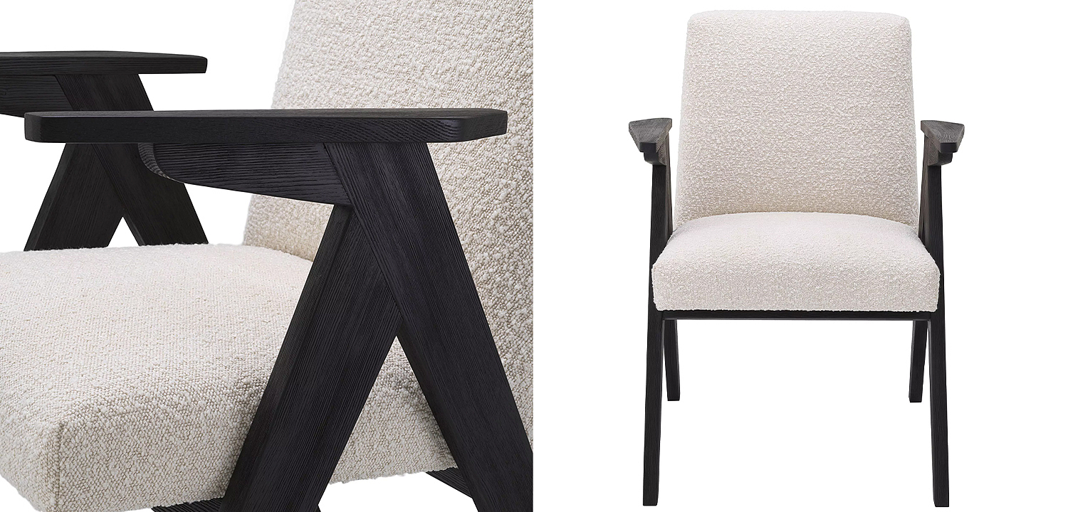 Стул Eichholtz Dining Chair Bobo Boucle Стул Eichholtz Dining Chair Bobo Boucle - Loft-Concept в Грозном