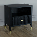 Прикроватная тумбочка с полкой Elsa Dreams Black варинант исполнения - 1 | Loft Concept в Грозном