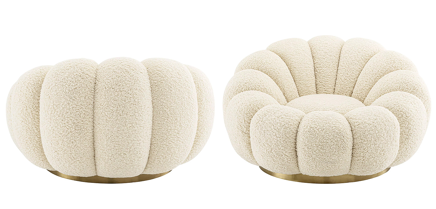 Кресло Eichholtz Swivel Chair Mello Faux Shearling Кресло Eichholtz Swivel Chair Mello Faux Shearling - Loft-Concept в Грозном