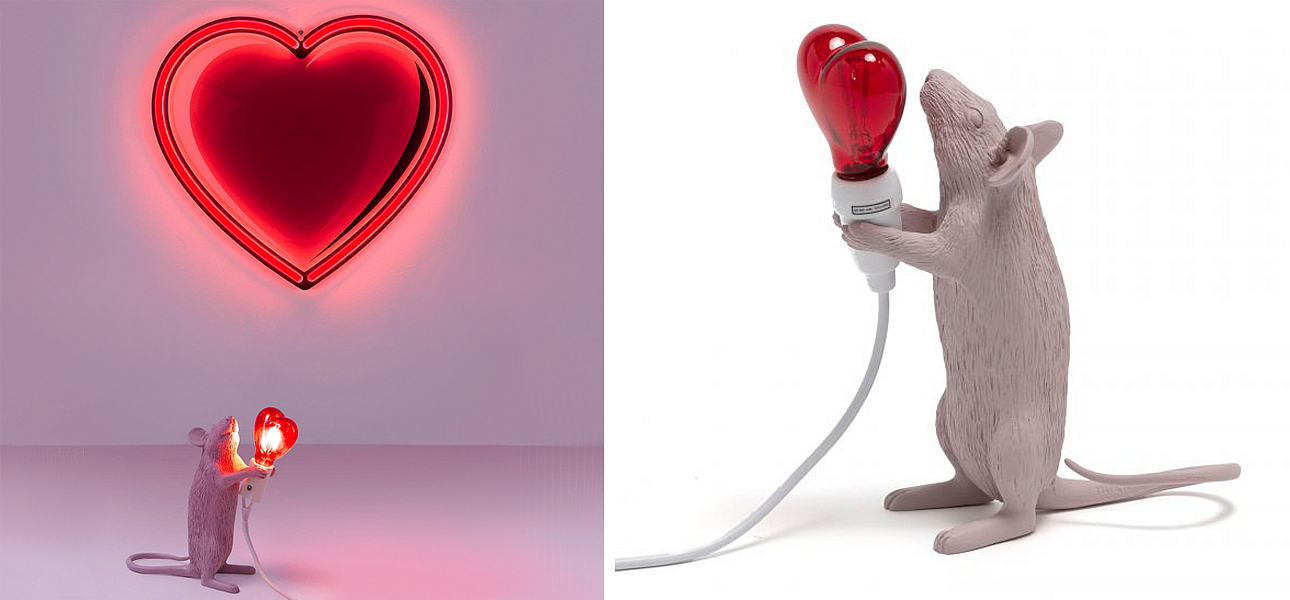 Настольная лампа Seletti Mouse Step Love USB Настольная лампа Seletti Mouse Step Love USB - Loft-Concept в Грозном