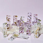 Подставка для телефона из эпоксидной смолы с цветами белая Epoxy Flowers Phone Stand White варинант исполнения - 4 | Loft Concept в Грозном