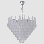 Люстра с подвесками из рифленного стекла в форме капель Textured Glass Chandelier варинант исполнения - 10 | Loft Concept в Грозном