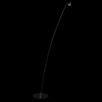 Торшер с изогнутой черной металлической стойкой и цилиндрическим плафоном Davide Groppi варинант исполнения - 2 | Loft Concept в Грозном