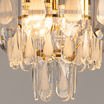 Люстра многоярусная с овальными прозрачными подвесками 28 см Harmonica варинант исполнения - 5 | Loft Concept в Грозном