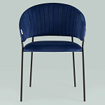 Стул в велюре синего цвета Horizon варинант исполнения - 3 | Loft Concept в Грозном